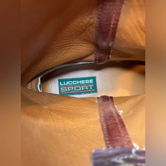 Lucchese Sport Vintage Roper Boots Brown Men’s 9.5 EE Leather Cowboy Western - Picture 7 of 13